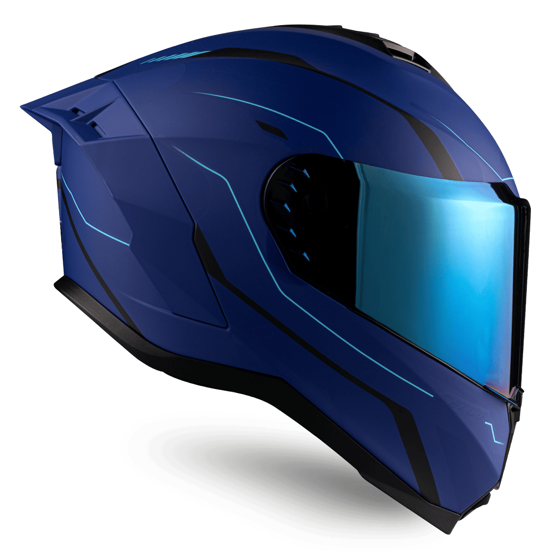 Casco de motocicleta Go Blue | SETGO - Cascos con Certificación DOT