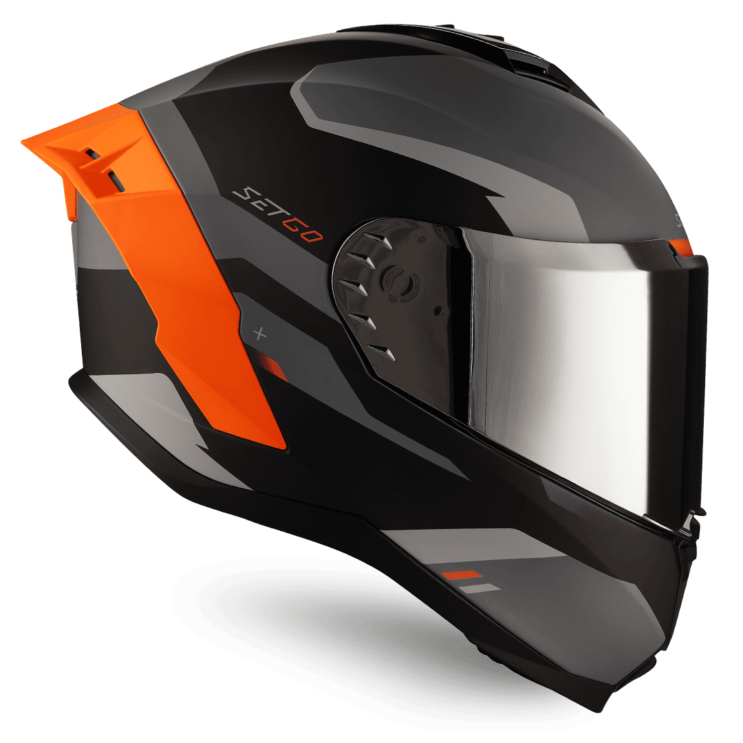Casco de motocicleta Touring Orange | SETGO - Cascos con Certificación DOT