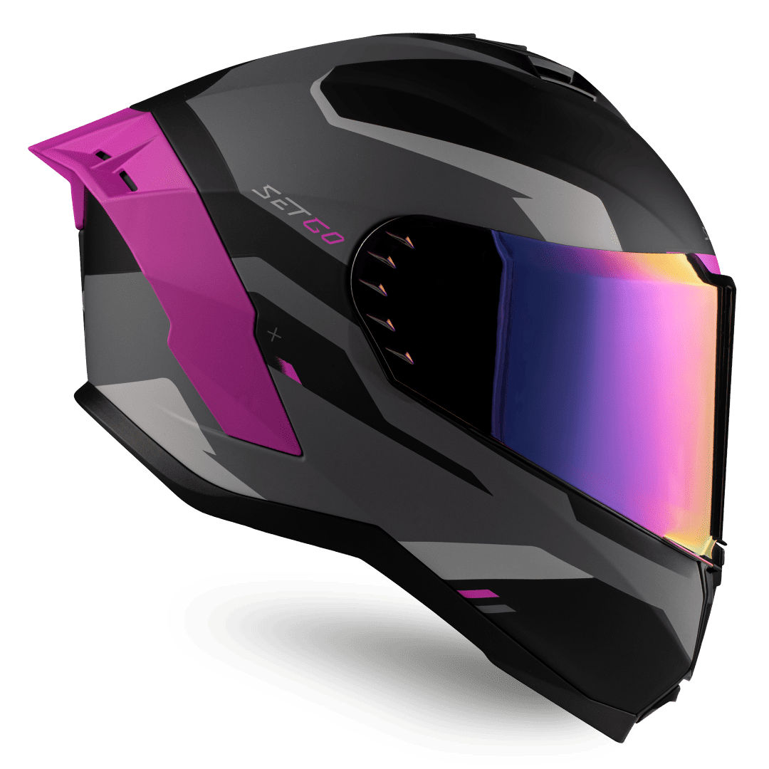 Casco de motocicleta Touring Purple | SETGO - Cascos con Certificación DOT