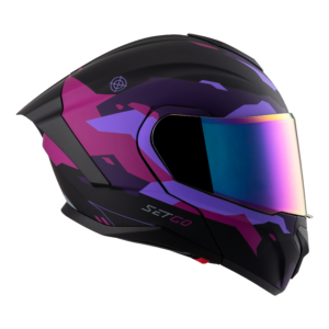 Casco de Moto STG 210 CAMO-MORADO