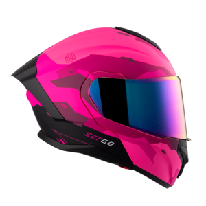 Casco de Moto STG 210 CAMO-ROSADO